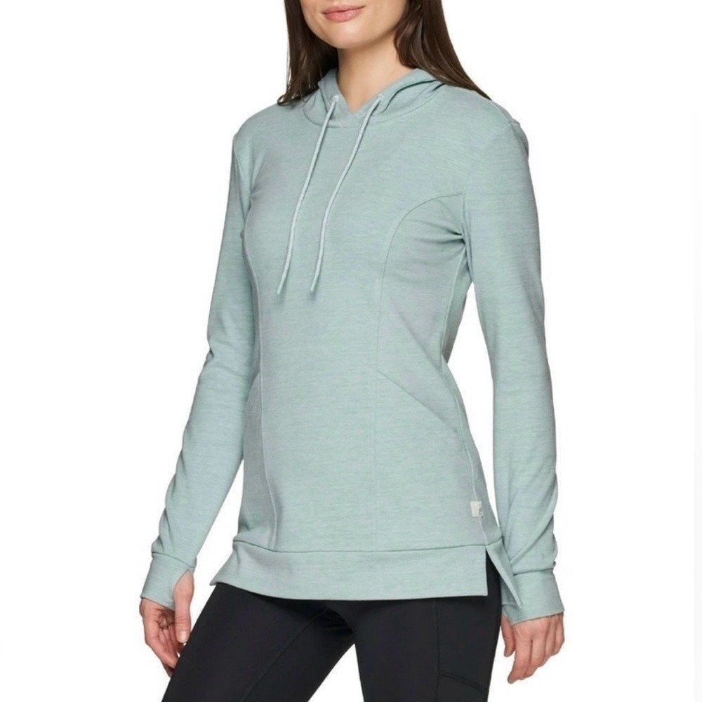 Avalanche Light Blue Lightweight Soft Hoodie Pullover Top with Pockets